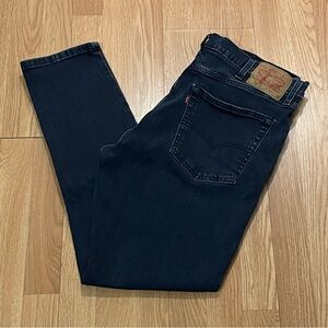 Levis 512 Men’s 38x32 (36x30) Slim Taper Dark Blue Denim Mid Rise Western